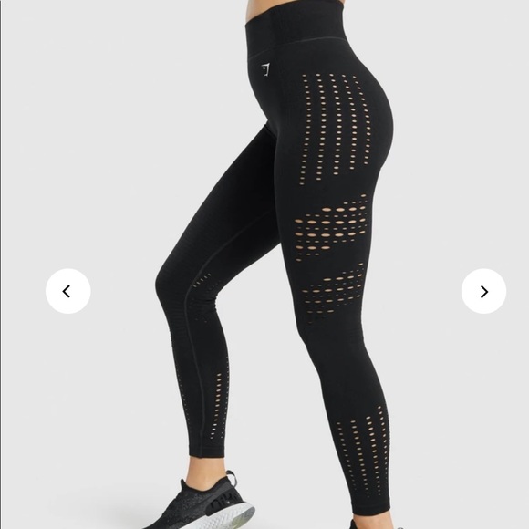 Gymshark Glow Seamless Tights - Black - Picture 1 of 2